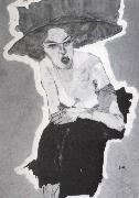 Mischievous woman, Egon Schiele